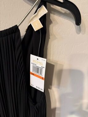 MICHAEL Michael Kors Black Pleated Sleeveless Dress